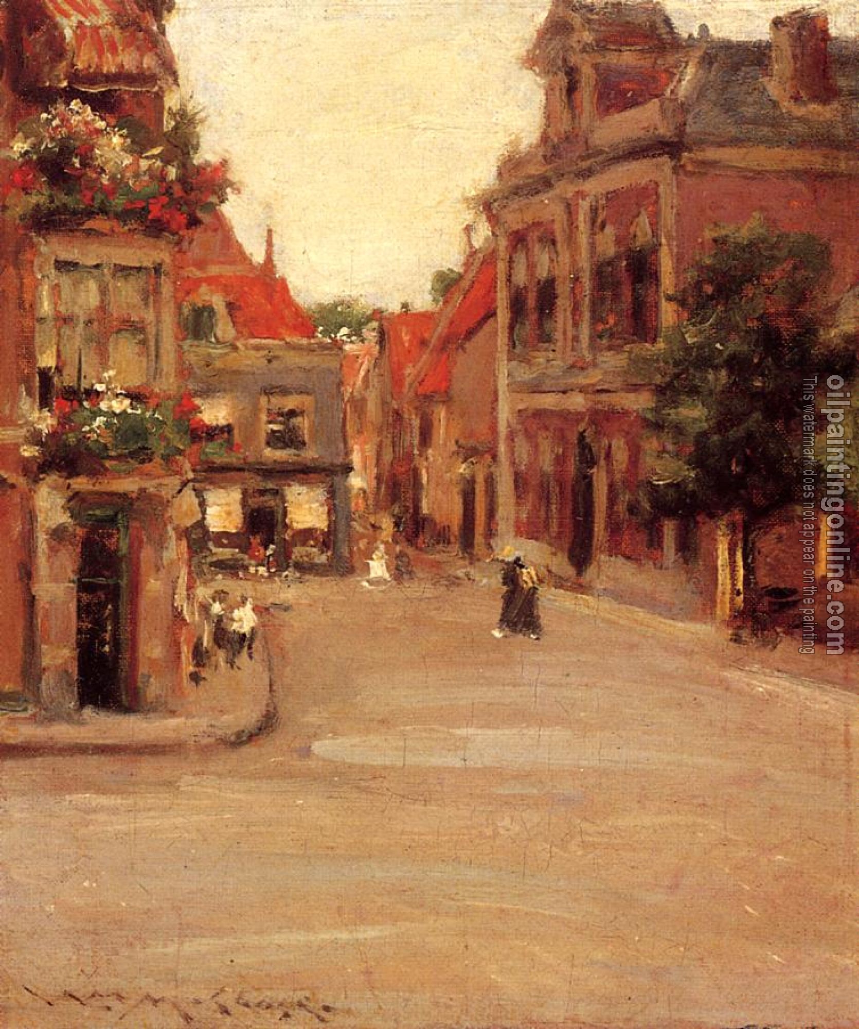 Chase, William Merritt - The Red Roofs of Haarlem aka A Street in Holland